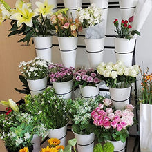 RWGOVLU Flower Stands For Indoor Plants Flower Rack Display Stand Plant Shelf With Wheels For Fresh Flower Sho
