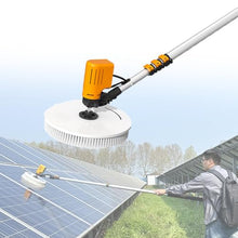 iumLeap Solar Panel Rotating Cleaning Brush, Windows Glass Washing Kit, with 11Ft/18Ft/24Ft Extension Pole, Water Fed Pole for Bus Stops, Billboards(Powered-5.5m)