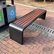 VHDY85KA Park Rounded Corners Stainless Steel Outdoor Park Chair Plaza Bench Entryway(Medium)