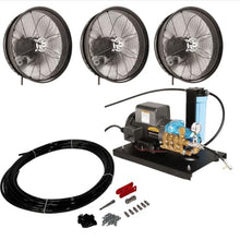 MCS Products .5 GPM Open Frame Misting Pump with 3 Misting Fan Kits