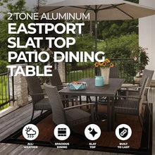 Four Seasons Courtyard 2-Tone Rectangular Slat Top Dining Table, 40" x 70"