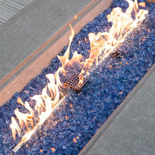 Riviera Concrete Fire Pit 60" x 31.9" Outdoor Patio Firepit Includes Fire Glass Modern Fire Pits & Outdoor Fireplaces for Garden, Deck, Indoor & Outdoor Heating