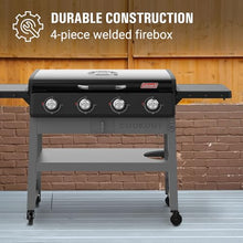 Coleman CO-550GG, Cookout 4-Burner Propane Gas Griddle with Lid, 50,000 BTU Flat Top Grill, 720 sq in Cooking Surface, Outdoor LP Griddle Station