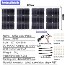 ZXDZTZ 6000W Complete Solar Inverter Kit with 100W Solar Panel and 50A Controller Home Grid System Portable Outdoor Power Storage Kit for Home and Outdoor Power System(Yellow,12v-110v)