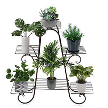 Wrought Iron Flower Stand Indoor Multi-Story Flower Stand Rack Floor-Standing Balcony Flower Pot Shelves (Color : White-Patch Five-Pointed star4, Size (Onecolor