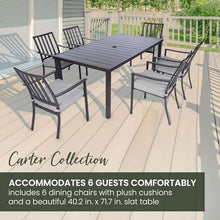 Hanover Mod Furniture Carter 7-Piece Patio Dining Set Grey