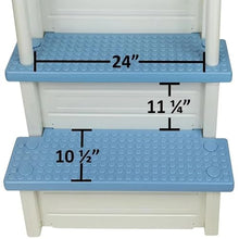 Pearl White with Tranquil Blue Steps Swimming Pool Ladder for Aqua Select