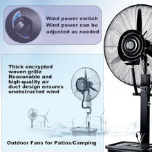 Cooling Fan With Low Noise, Lifting Type Misting Fan, ( 3-Speed Wind Speed Adjustment ) Wide Heat Dissipation Range, 120° Wide-Angle Air Supply, For Factory Workshop, Yard, Backyards(Size:A-2.7ft)