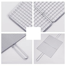 Grilled Fish Clip Stainless Steel Mesh Barbecue Skewer Household Grill Net Set
