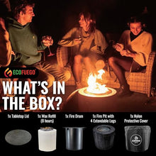 El Fuego Wax-Burning Fire Pit with Refill, Graphite Grey