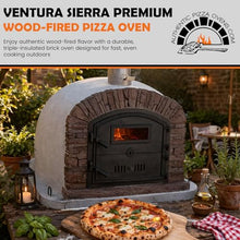 Authentic Pizza Ovens Ventura Sierra Premium Wood-Fired Outdoor Pizza Oven, Handmade in Portugal, Triple-Insulated Brick Oven, Rotisserie-Capable, Dutch Door, Thermometer & Baking Dish Included