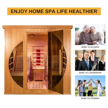 2 Person Indoor Infrared Red Cedar Wood Dry Sauna with Recliner, 3400W/220V