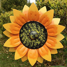 LFFH Sunflower Weathervane, Iron Garden Spinner Outdoor Decor Wind Catchers Bring A Snail Sculpture for Decorative Lawn