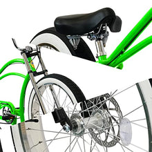 MICARGI Boston GT7 Fat Tire Beach Cruiser Bike 7-Speed Dual Suspension Green