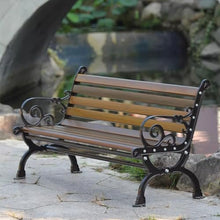 Xilin-872 Outdoor Garden Bench Garden Outdoor Backrest Benche, Leisure Chair Cast Aluminium, Patioen Balcony Chair Park Bench(Small)