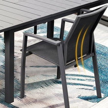 Wisteria Lane Aluminum Patio Chairs Set of 6 Dark Grey