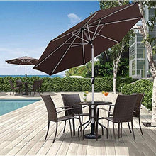 Outdoor Garden Umbrellas Outdoor Patio Umbrella 9 Ft with Crank and Tilt Weather Resistant UV Protective Umbrella Durable 8 Sturdy Steel Ribs