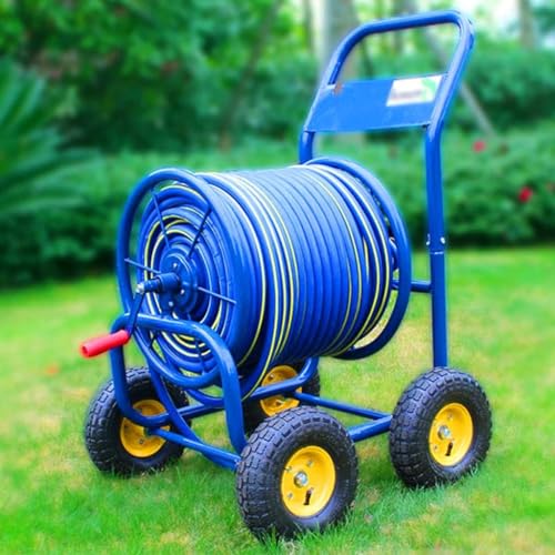 SDdPulse Garden Hose Reel Cart with Wheels, Large Capacity Outdoor Hose Storage Rack for Easy Car Wash and Agricultural Irrigation,Blue 25mm-+40m Pipe