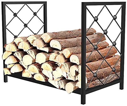 DJVHSRI Firewood Rack Wood Holders Firewood Outdoor Firewood Holder Wrought Iron Indoor Wood Stove Stacking Rack Storage Carrier Large Outdoor Fireplace Pi,