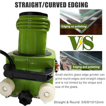 Industrial Electric Glass Edging Machine,800w Portable Small Glass Edger,8000r/Min Glass Grinder,Straight Round Bevelled Glass Edging Grinder,for DIY Diamond Glass Art,10mm