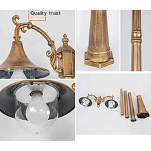 Xinmeiyue Retro Outdoor High Pole Acrylic Lantern E27 - Waterproof Pillar Light for Garden & Street Decor, 2.3m Height, Die-cast Aluminum, 110V, Brass Finish