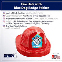 Kenco Kids Customizable Plastic Firefighter Hats Red