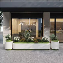 M3b6G8p1 Planter Box Large Planter Box Outdoor Combined Landscape Fence Flower Trough(Small)