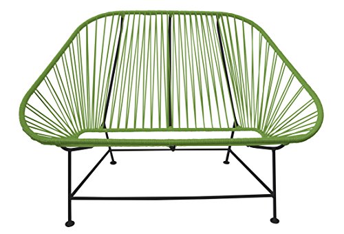Innit Inlove Loveseat Cactus Weave on White Frame