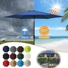GAZOGJ 9Ft Outdoor Market Umbrella Replacement Canopy Cover - Uv Protective Parasol Fabric - Green 300Cm Canopy for Patio Garden Beach - Durable 6-Rib Design,Red-300cm/9.8ft