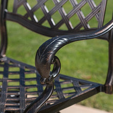 Christopher Knight Home Arlana Outdoor Cast Aluminum Bar Set 3-Pcs Shiny Copper Finish