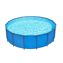 15ft x 48in Round Metal Frame Above Ground Swimming Pool, Pool Only