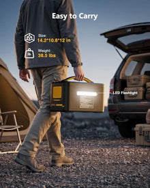 VTOMAN Jump1800 Large 1408Wh Portable Power Station with 200W Solar Panel