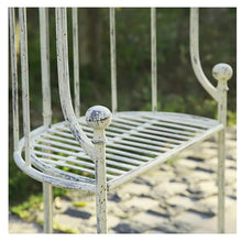 Outdoor Arch Trellis with Arched Bench, Wrought Iron Stand, Garden Decor for Courtyards, Villas, and Homes(A)