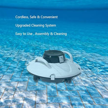 MZGYYD Cordless Pool Vacuum Cleaner, Robotic Pool Cleaner, Dual-Motor, Self-Parking, with 140 Mins Maximum Runtime, Pool Vacuum