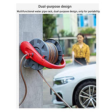 Portable Garden Hose Reel Holder, Expandable Detachable Metal Wall Mounted Water Holder for Watering or Car Washing (40 meters water pipe)