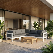 Outdoor Escape Gray Fabric Patio Modular Sectional, Weather-Resistant Cushions, Versatile Seating for Garden, Deck, Porch