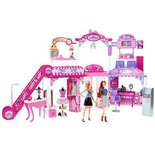 Barbie Malibu Ave Shopping Mall Playset - 50+ Pieces with Working Escalator, Fashion Boutique, Hair Salon, Food Court & Theater