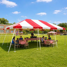 Party Tents Direct 20' x 30' Weekender Frame Canopy with Red White Cover