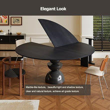 HAIXHX Black Foldable Round Table Top Extender, Large Universal 47.2"-94.5" Diameter Circle Wooden Table Top, Replace Table Top, No Legs, Load Capacity 300 kg/661 lbs(Diameter 59.1"/150cm)