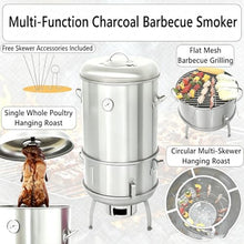 Drum Smoker and Grill, BBQ Charcoal Smoker Grill with Thermometer