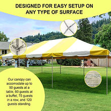 Party Tents Direct 20' x 30' Weekender Frame Canopy with Yellow White Cover