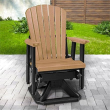 American Furniture Classics OS Home and Office Model 510CBK Fan Back Swivel Glider in Cedar with a Black Base
