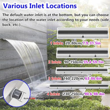 Pond Waterfall Spillway Nozzle, Customizable Pool Waterfall Fountain, Stainless Steel Water Feature Spray