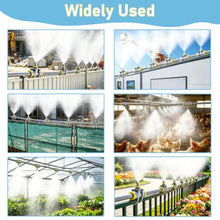 PYYDJQ Outdoor Pet Misting System, Weatherproof Mister Sprinkler System Atomizing Kit for Porch/Livestock Farms/Countyard, Flexible Misting Spray Hose Set