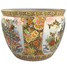 Red Lantern Large 20" Satsuma Porcelain Fishbowl Planter