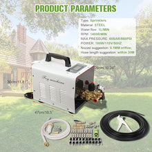 TABODD 860PSI High Pressure Mist Cooling System Pump with 20pcs Nozzles, 180W Mister System for Outside Patio, Patio Misting Mister System Kit Greenhouse Misting System
