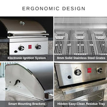 Fuego F36S-B 304SS Built-in Gas Grill, Stainless Steel
