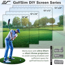 Elite Screens GolfSim DIY 10'x8' Impact Screen ImpactWhite 1145