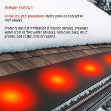 Roof Valley Ice Dam Heater Mat, Snow Melting Deicing System, 10 ft x 13 in