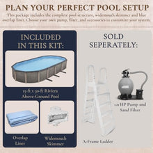 Blue Wave Riviera 15x30-ft Oval 54-in Deep Above Ground Pool with Liner